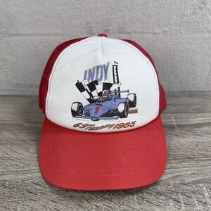 Vintage 1985 Indy 500 Trucker‎ Hat Cap SnapBack Mesh Designer Award Cap